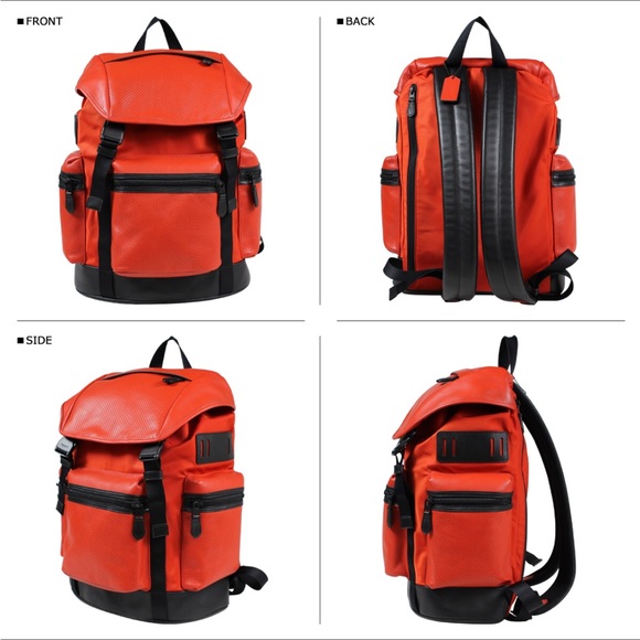 NWT $595 COACH TREK PACK IN NYLON AND PERFORATED LEATHER (COACH F72018) - Picture 3 of 4